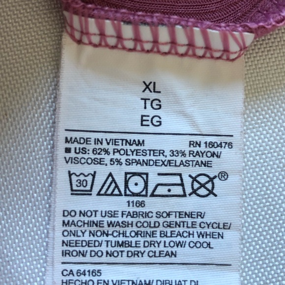 Old Navy Ribbed Tie Front Drop Sleeve Tee in Dusty Pink - Picture 9 of 11